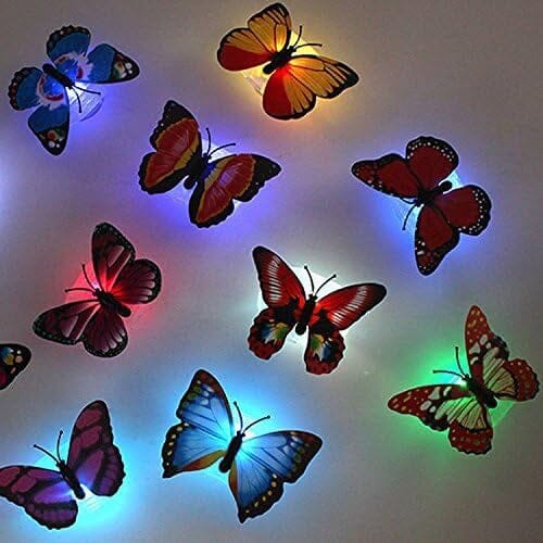 12-Pack: LED Sommerfugle Dekorations Nattelys