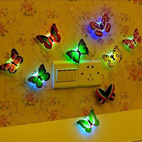 12-Pack: LED Sommerfugle Dekorations Nattelys