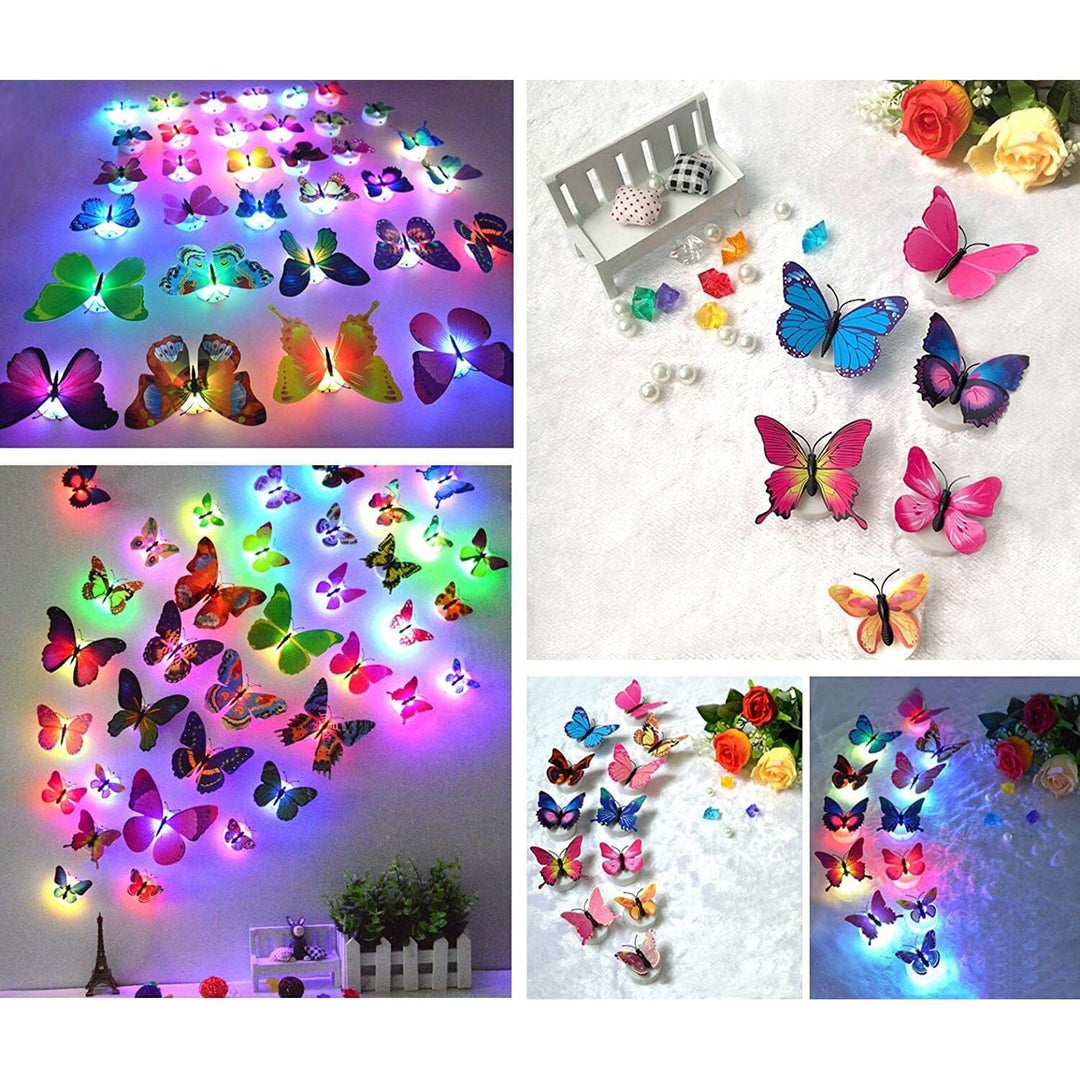 12-Pack: LED Sommerfugle Dekorations Nattelys
