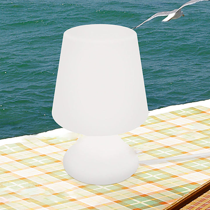 Moderne Minimalistisk PE Kop Form USB LED Bordlampe Natlys til Udendørs Terrasse |