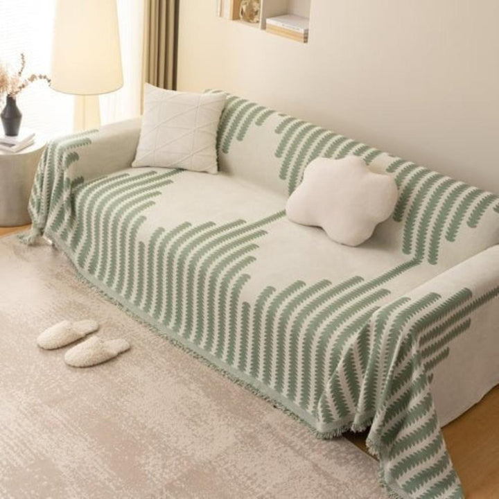 Moderne Monokrom Bregne Sofa Betræk