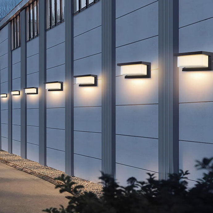 Modern Minimalistisk Solrektangel PC LED Udendørs Væglampe til Udendørs Patio