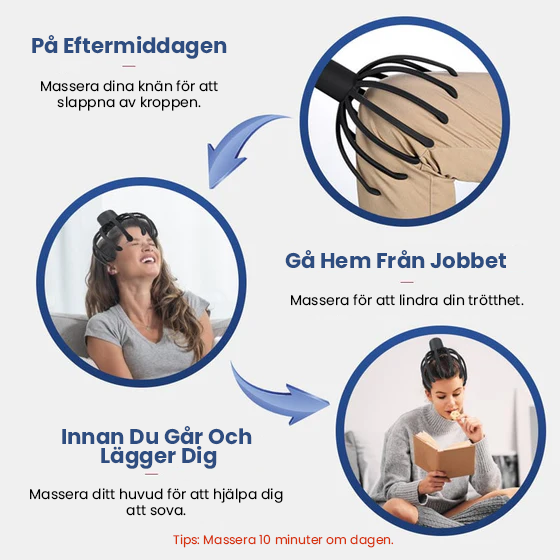 Blæksprutte Hovedmassageapparat
