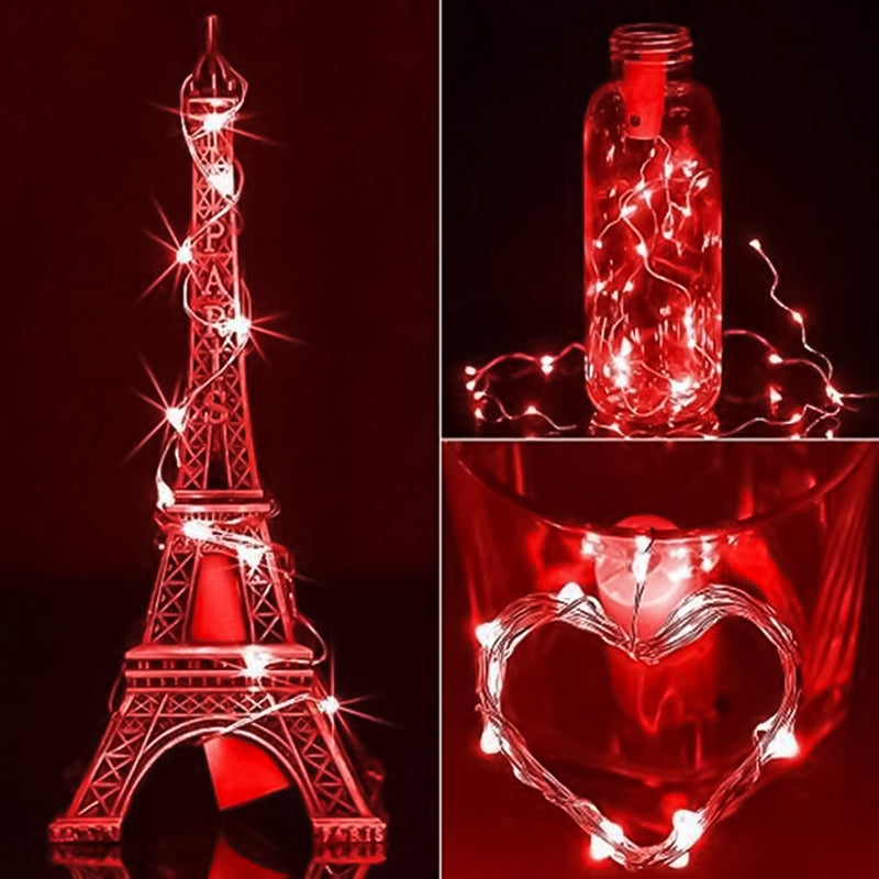 LED Flaske Lys Kork Nattelys DIY Dekorationsgave