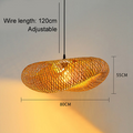 Rattan Vævet Bambus - Pendel Lys - Led - Lys