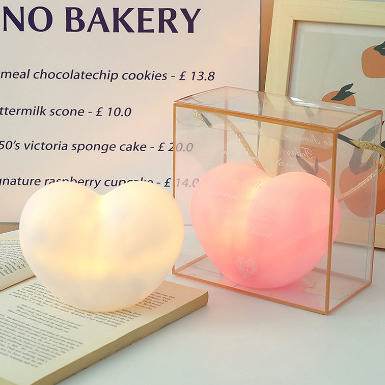 LuvSphere Silikone LED Natlampe | Hjerteformet Design | Bordlampe | Varm Stemningslys | Dekorativ