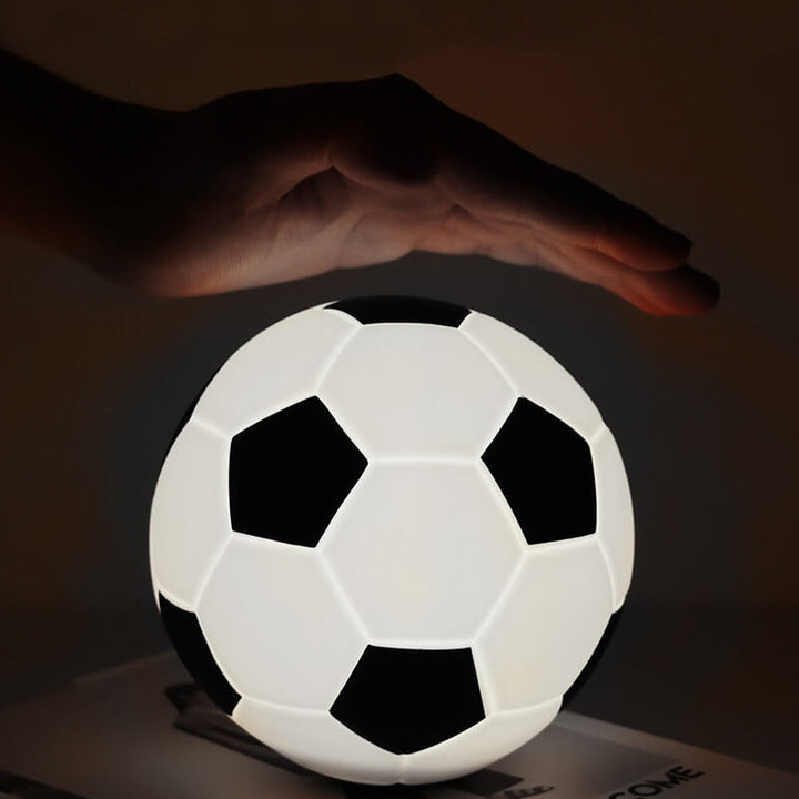 Kreativ Fodbold Silikone LED Nattelys USB Opladelig Bordlampe