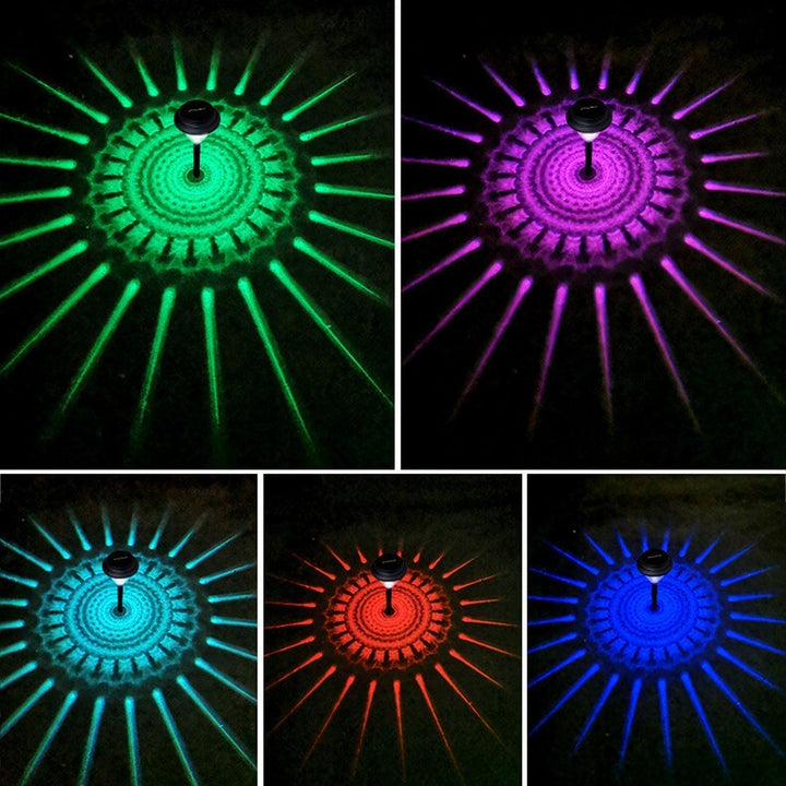 Solenergi vandtæt cirkulær divergent lys skygge design LED udendørs have dekorationslys