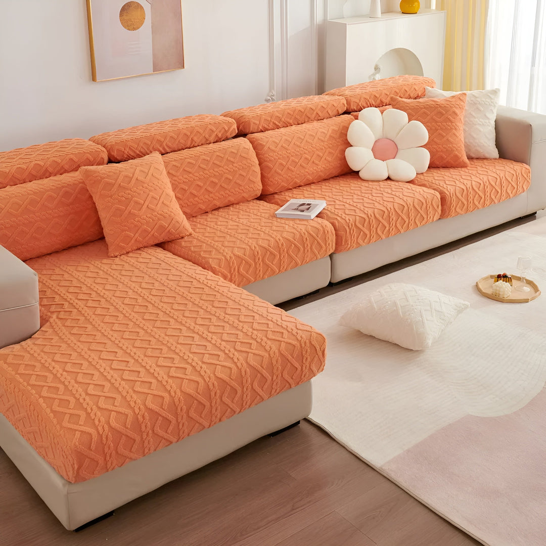 Samt-Sofa cover med diamantmønster – Blødt &amp; Luksuriøst | Perfekt pasform til enhver sofa |