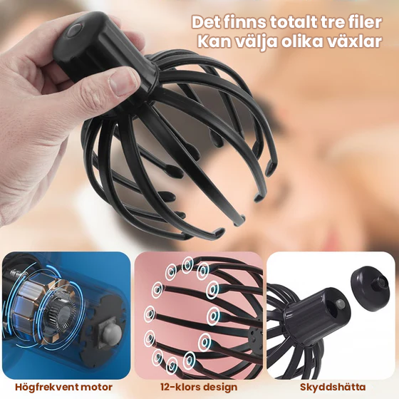 Blæksprutte Hovedmassageapparat