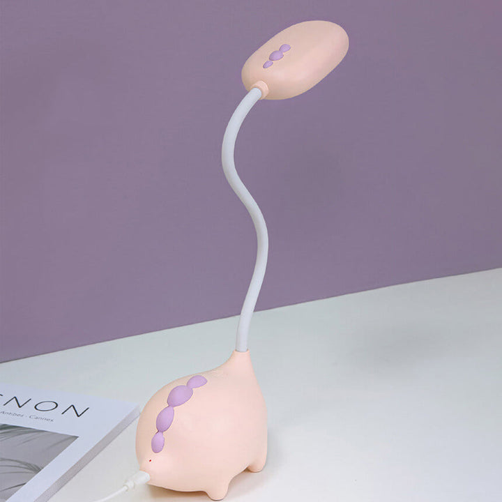 Genopladelig LED Skrivebordslampe med Cartoon Dinosaur Øjepleje