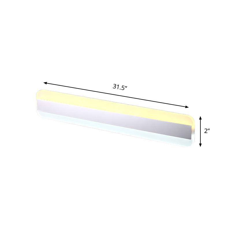 31.5"/39"/47" Bredde lineær makeup spejl lys moderne akryl LED badeværelseslys over spejlet med reflektor
