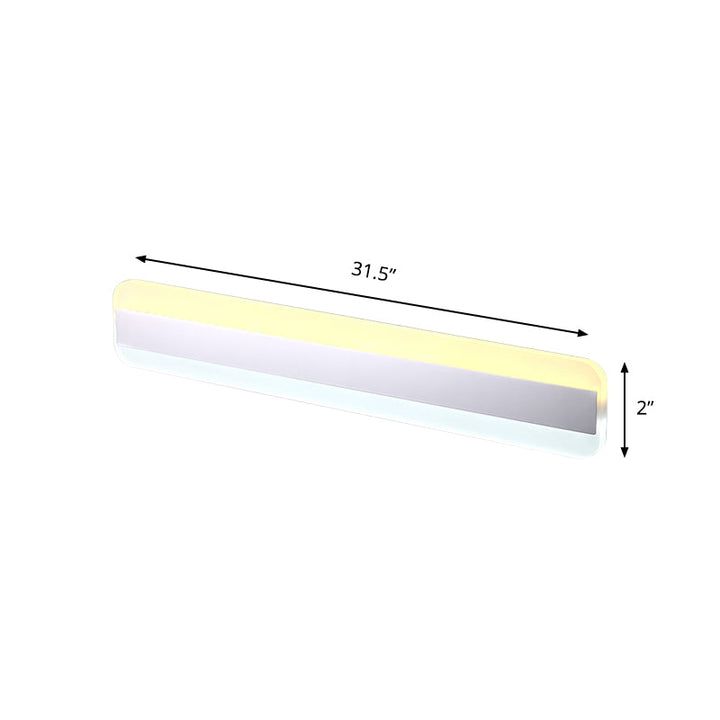 31.5"/39"/47" Bredde lineær makeup spejl lys moderne akryl LED badeværelseslys over spejlet med reflektor