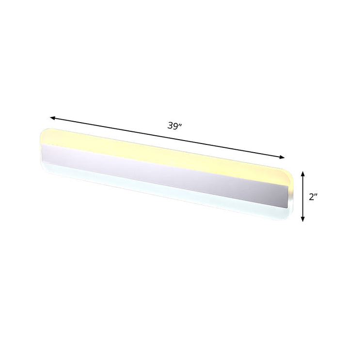 31.5"/39"/47" Bredde lineær makeup spejl lys moderne akryl LED badeværelseslys over spejlet med reflektor