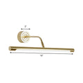 16"/20" W Slank Cylindrisk Makeup Spejl Lys Modernisme Metal LED Guld Væglampe til Soveværelse, Varm/Hvid Belysning