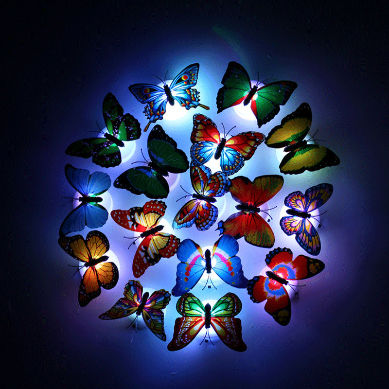 3D LED Sommerfugl Dekoration Natlys