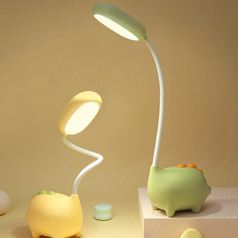 Genopladelig LED Skrivebordslampe med Cartoon Dinosaur Øjepleje