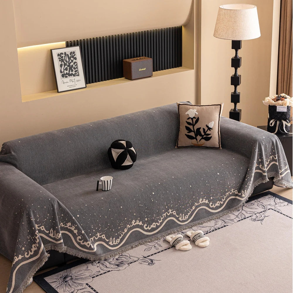 Kursiv Glitrende Chenille Sofa Betræk