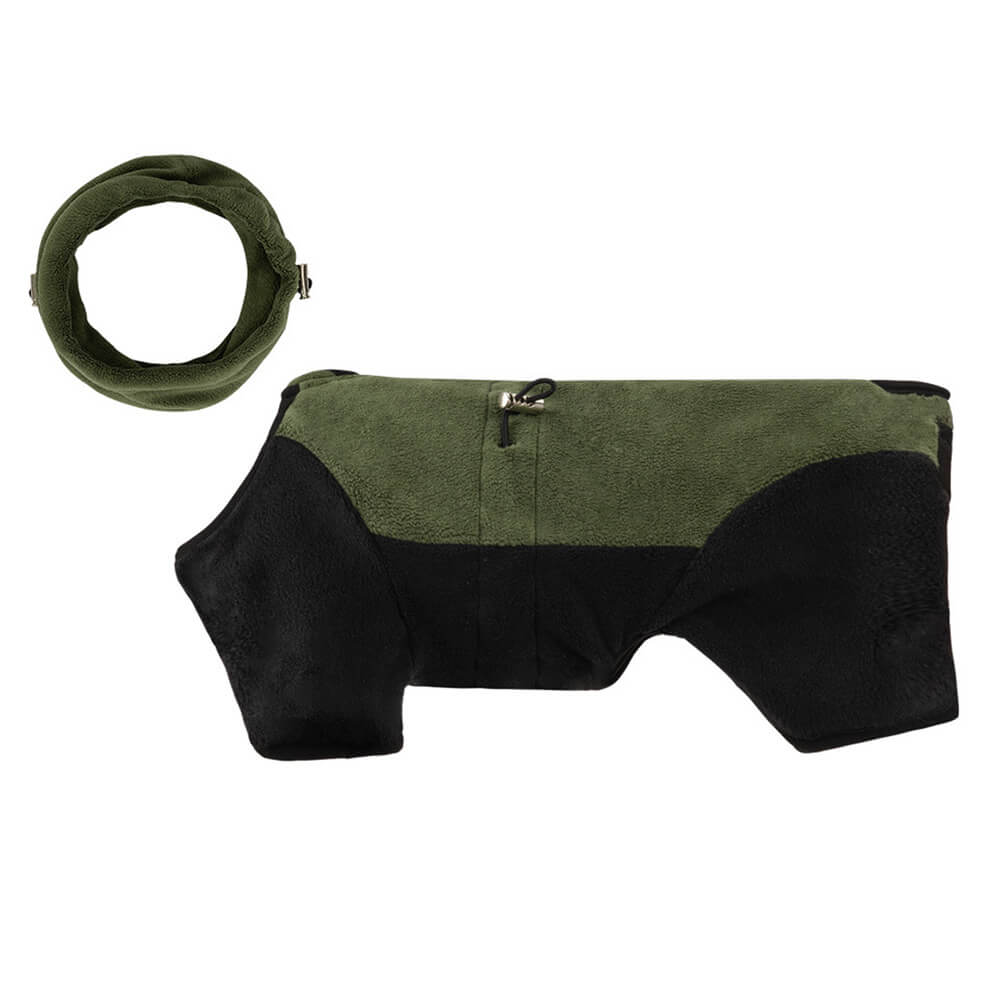 Fuldt Beskyttende Polar Fleece Hundedragt med Aftagelig Krave