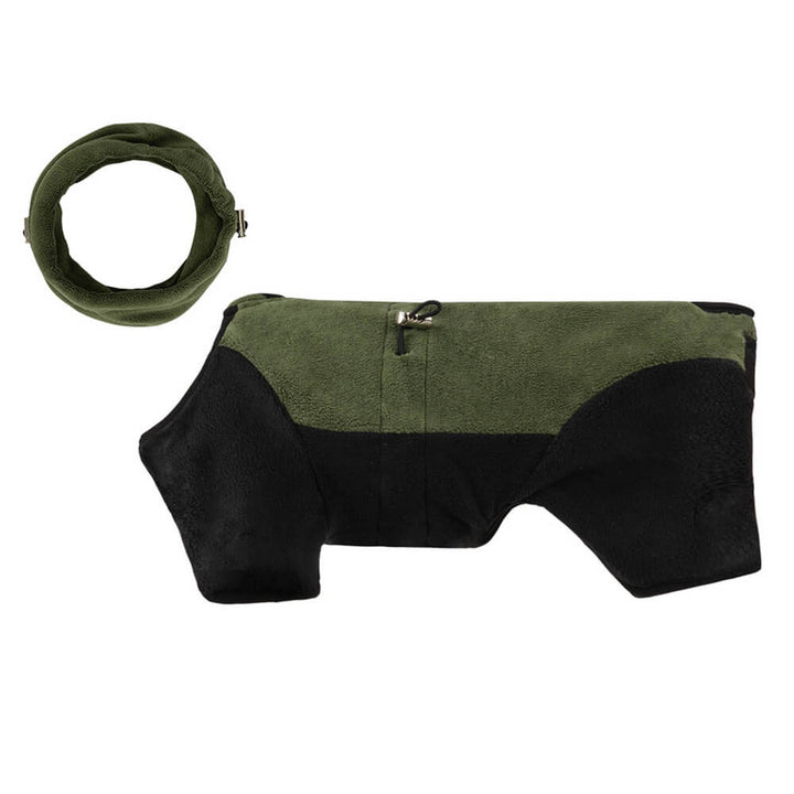 Fuldt Beskyttende Polar Fleece Hundedragt med Aftagelig Krave