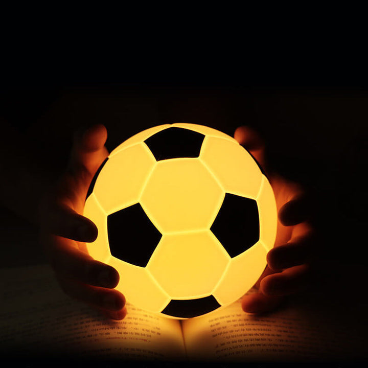 Kreativ Fodbold Silikone LED Nattelys USB Opladelig Bordlampe