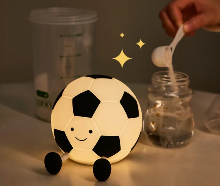 Genopladelig Fodbold Silikone Natlampe – GlowKick