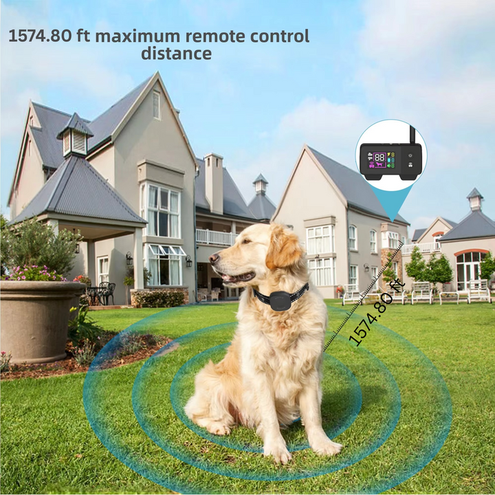Ultimativ Sikkerhed 1.574,8 fod Trådløst Hundezone System med Genopladelig, Vandtæt Krave