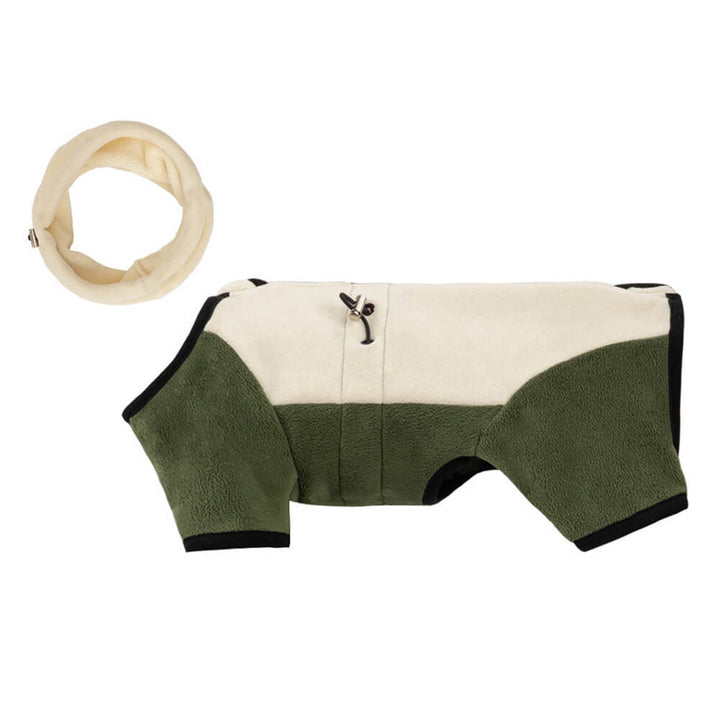 Fuldt Beskyttende Polar Fleece Hundedragt med Aftagelig Krave