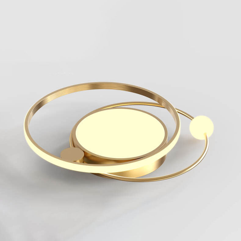 Nordisk Rund Cirkel LED Loftlampe indbygget