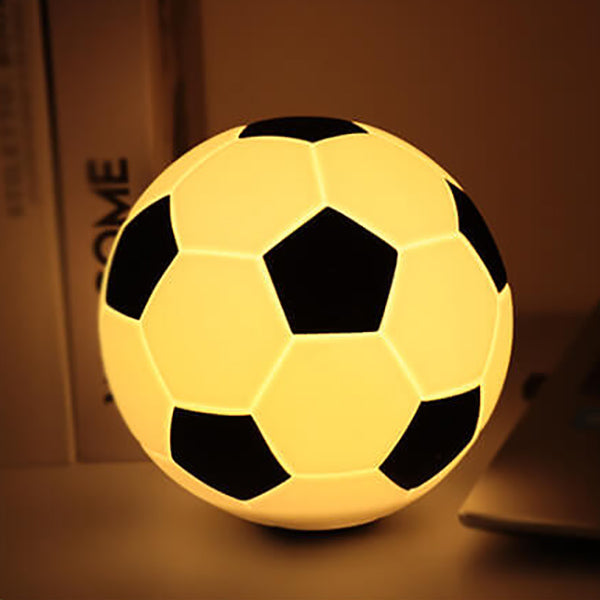 Kreativ Fodbold Silikone LED Nattelys USB Opladelig Bordlampe