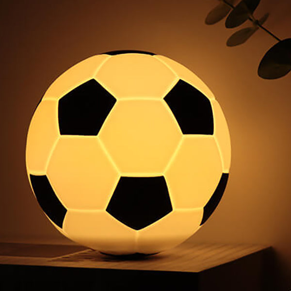 Kreativ Fodbold Silikone LED Nattelys USB Opladelig Bordlampe