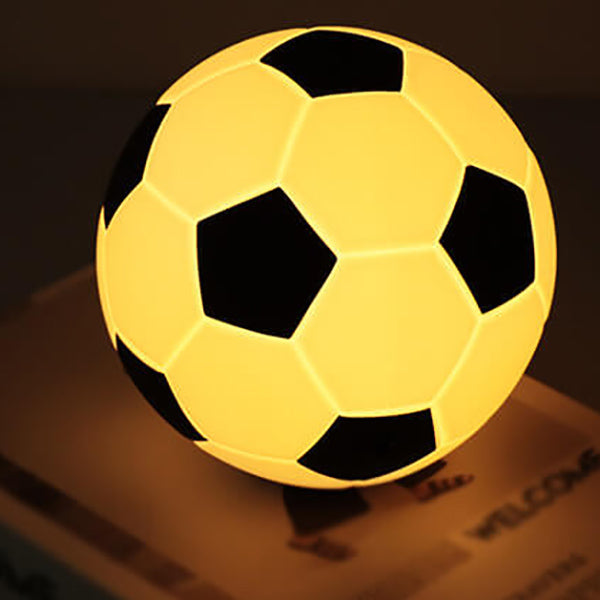 Kreativ Fodbold Silikone LED Nattelys USB Opladelig Bordlampe