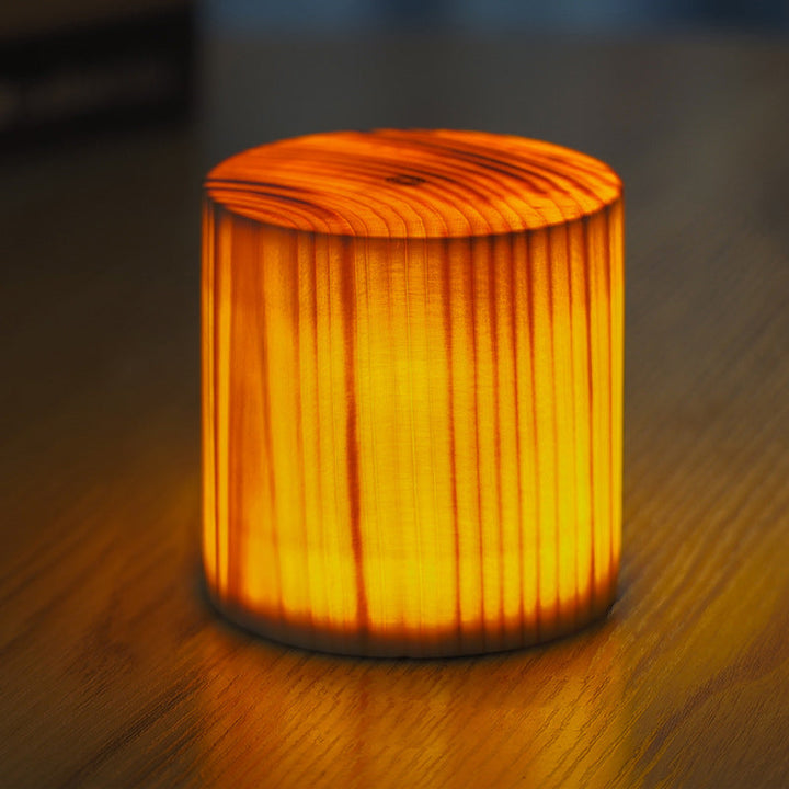 LumiWood – LED bordlampe med batteri og touch-kontrol