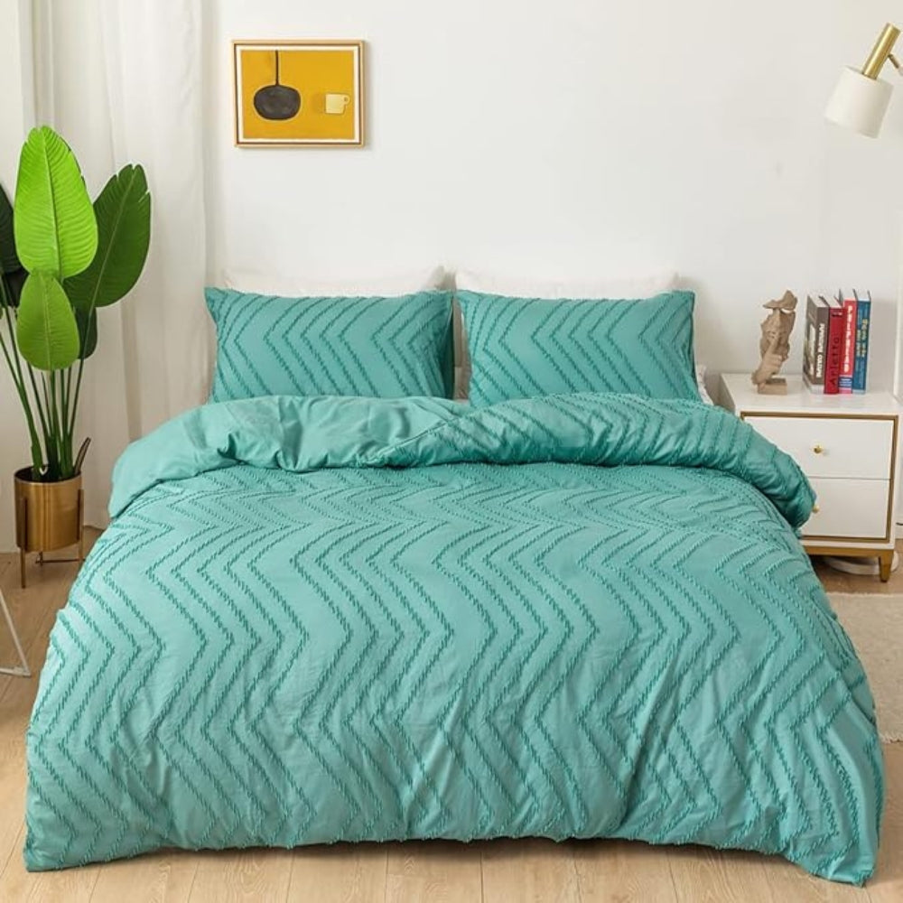 Chevron Plush Quilt Cover | 3-delt sæt