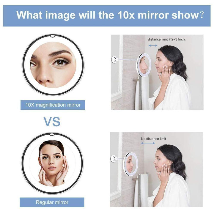 Forstørrelsesspejl til Makeup med LED Lys