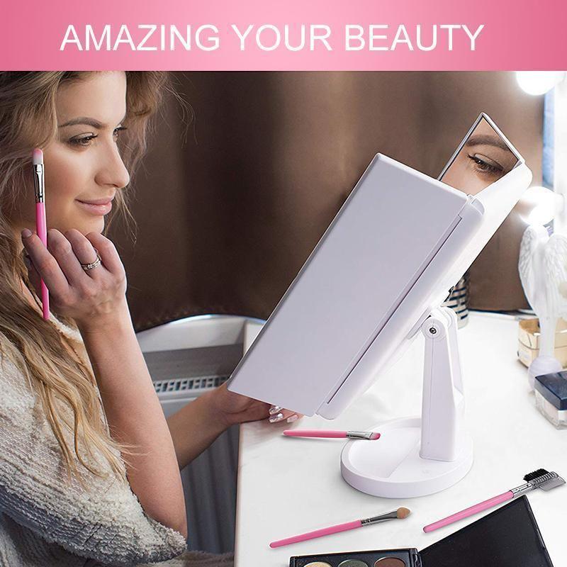 Belyst Makeup Spejl, 24LED