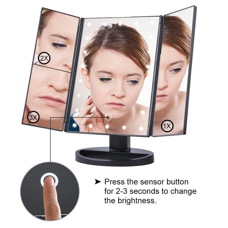 Belyst Makeup Spejl, 24LED