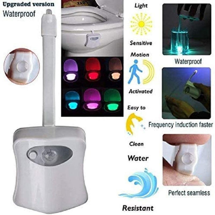 Toiletlåg Sensor Lys Multifunktionelt Toilet Nattelys