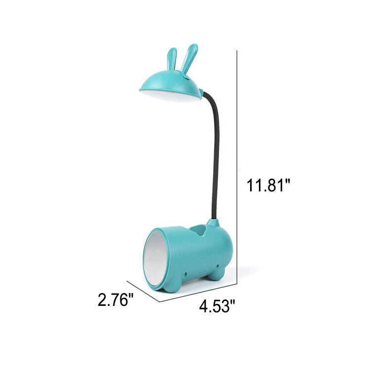 Karikatur Kreativ Kanin LED Touch USB Pen Holder Skrivebordslampe