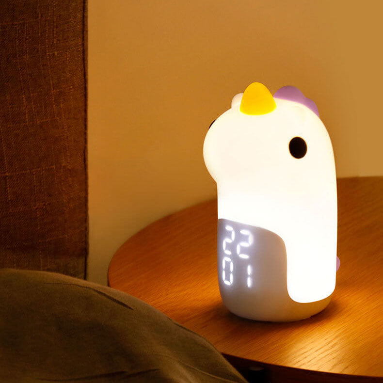 Unilora DreamLight Vækkeur | Enhjørning Design | Timer &amp; LED Nattelys | Børneværelse Dekor