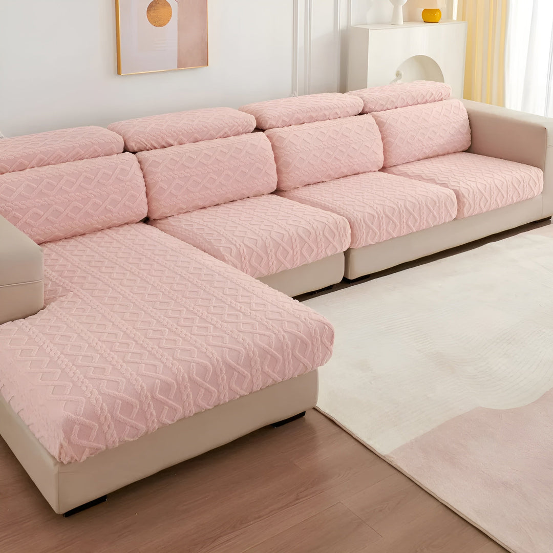 Samt-Sofa cover med diamantmønster – Blødt &amp; Luksuriøst | Perfekt pasform til enhver sofa |