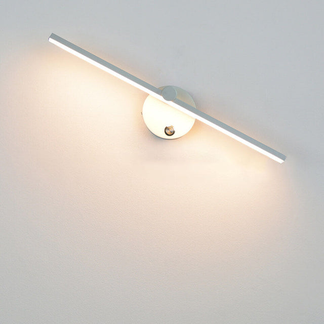 Nordisk Minimalistisk Aluminium Lang Bar Switch LED Spejl Væglampe