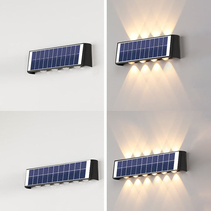 Moderne Enkelhed Solvandsafvisende Rektangulær ABS PMMA LED Væglampe til Udendørs Patio