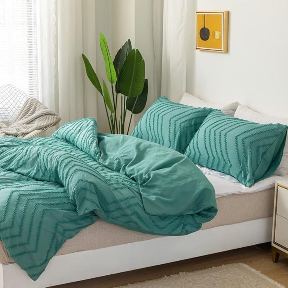 Chevron Plush Quilt Cover | 3-delt sæt