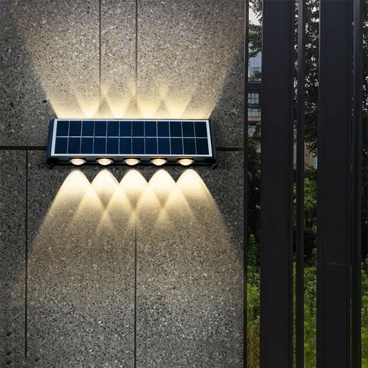 Moderne Enkelhed Sol Vandtæt Rektangulær ABS PMMA LED Væglampe til Udendørs Patio