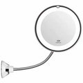 10x forstørrelse LED vægmonteret kosmetisk spejl med lampe universelt 360 graders foldespejl MFlexibelt Spejl
