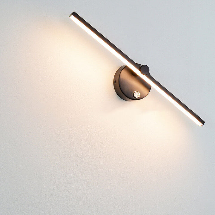 Nordisk Minimalistisk Aluminium Lang Bar Switch LED Spejl Væglampe