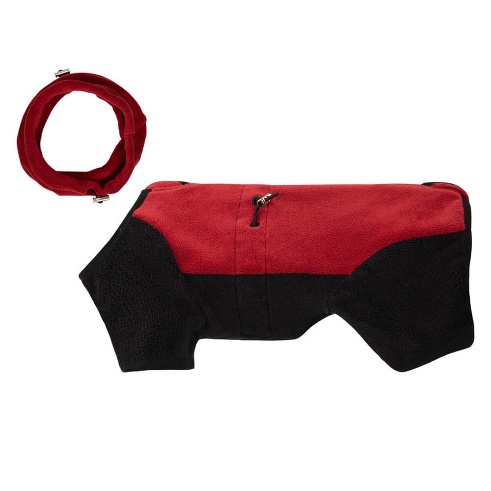 Fuldt Beskyttende Polar Fleece Hundedragt med Aftagelig Krave
