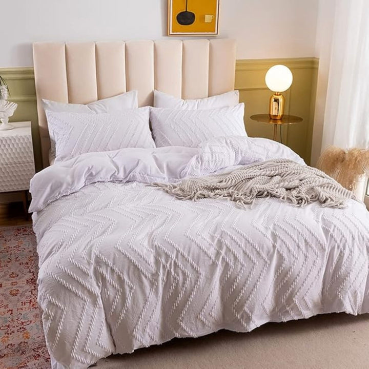 Chevron Plush Quilt Cover | 3-delt sæt