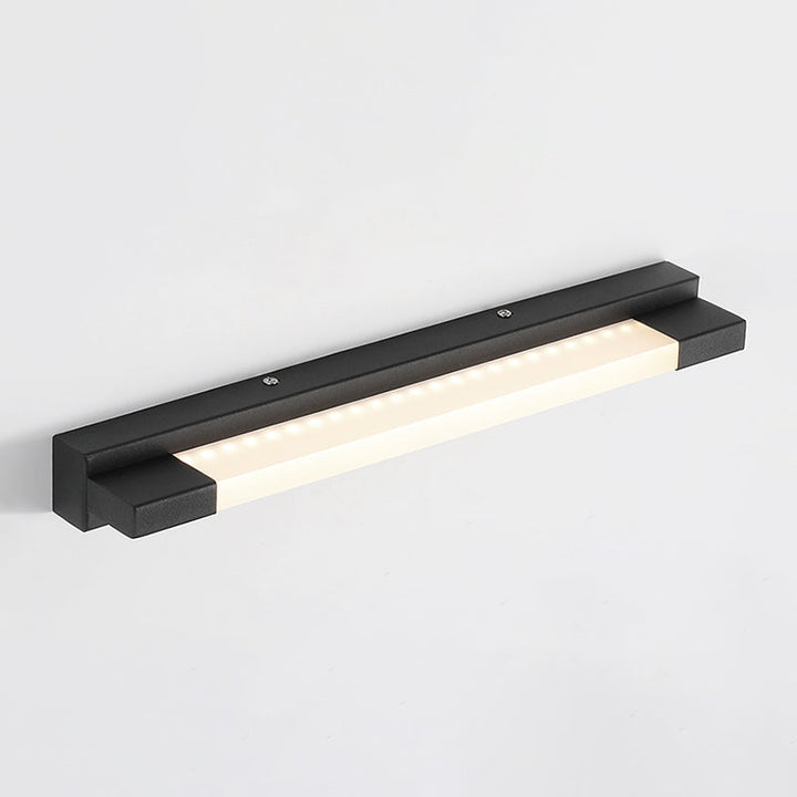 Simpel Lige Vanity Spejl Lys Metal LED Badeværelsesvæg Lampe i Sort, Varm/Hvid Lys
